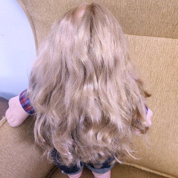 Playskool Doll 18" Tall Vintage 1986 Strawberry Blonde Hair Blue Sleepy Eyes - Picture 7 of 11